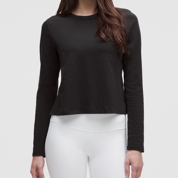 lululemon athletica Tops - LULULEMON | Classic Fit Cotton Blend Long Sleeve Tee Size 6